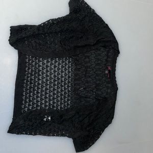 Black knitted Shaw/cover up